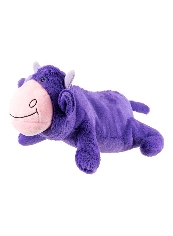 هيرو لعبة كلب عملاقة من القطيفة تُصدر صوتًا - ألعاب كلاب تصدر صوتًا - لعبة متينة مع صفارة، مقاس كبير جدًا، بقرة - Image 1